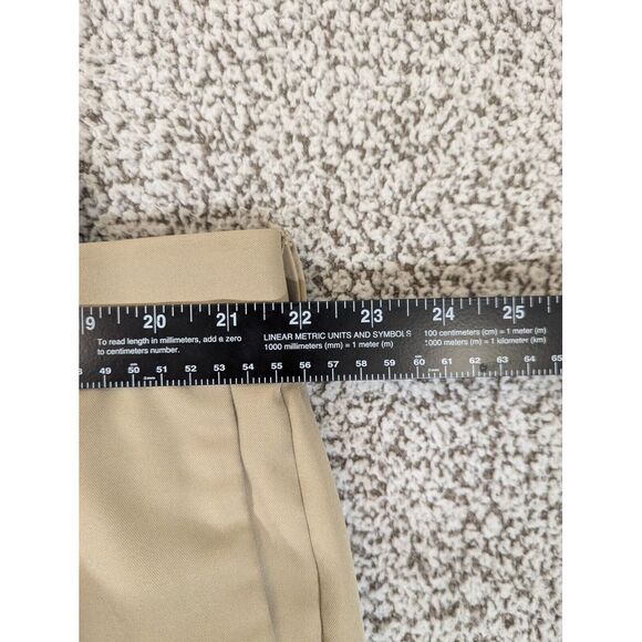 Haggar Golf Pants Men's Size 44x31 Cool 18 Pro Beige Microfiber Comfort Waist - Picture 2 of 8